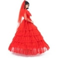 thumbnail image 4 of Lydia Bride Costume Plus Size Red Party Ball Gown Wedding Dress for Women, 4 of 7