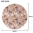 thumbnail image 6 of Boston Terrier Dogs with Pioneer Flower Round Tablecloth 60"x60",Wrinkle Wipeable Table Cloth for Kitchen Dining Room Picnic Patio Party, 6 of 6