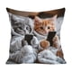 thumbnail image 2 of Juego de Cojines con Estampado de Animales Adorables, 45X45 Cm, Multicolor, de Material Aterciopelado | Decoración para Sofá o Sala de Estar | Decoración para Acción de Gracias y Otoño | Uso Interior, 2 of 6