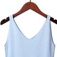 thumbnail image 4 of Hessimy Compression Tanks Tops for Women Seamless Shapewear Vest Tummy Control V Neck Camisole Cami Tops(Sky Blue,One Size), 4 of 4