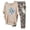 Khaki, variant on Sentmoon WoWomen's Pajamas Linen Short Sleeve Crew Neck Womens Tops and Women's Pajama Pants with Print Comfy Regular Fit Oversized Sleep Wear Set for Women S-5XL
