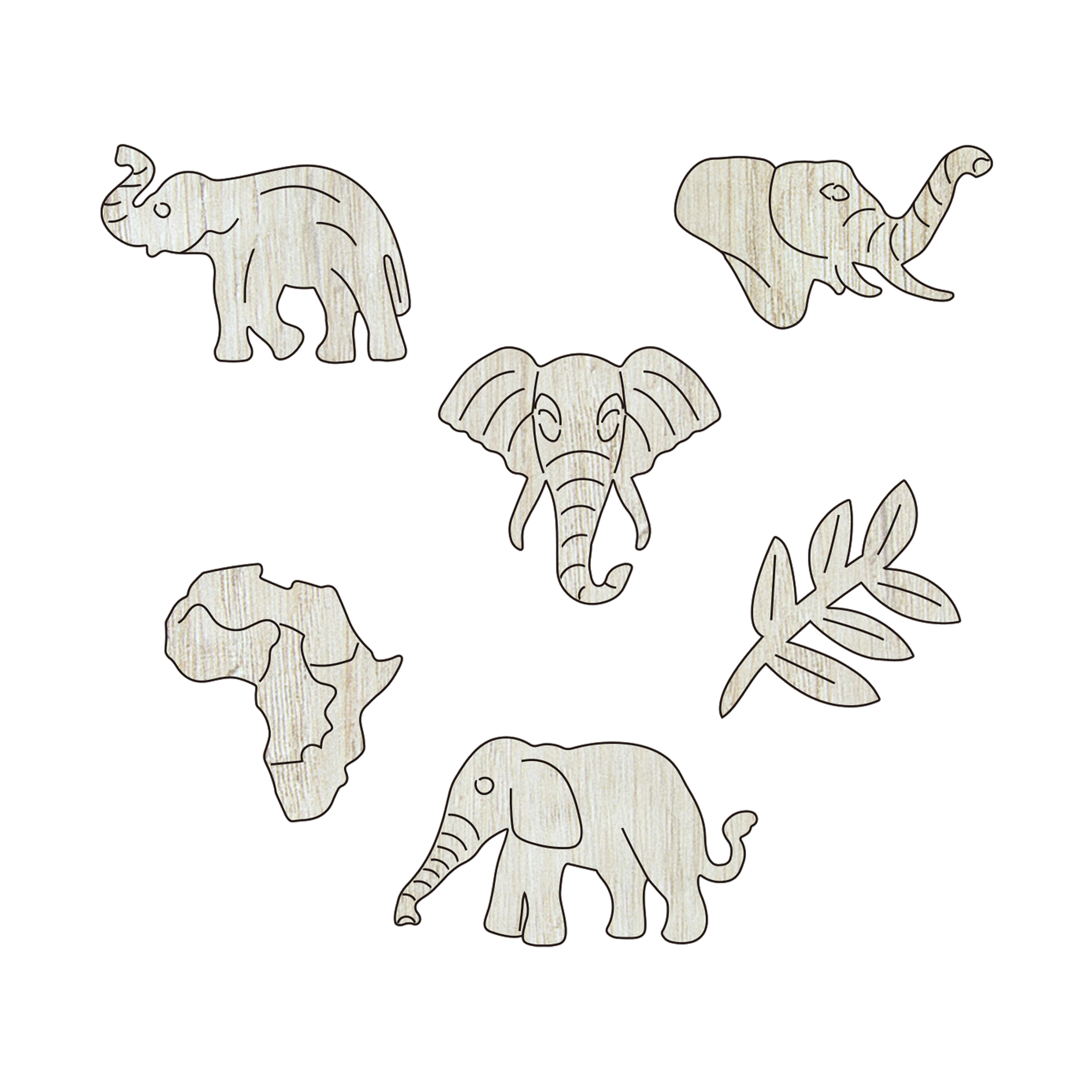 AreYouGame.com Wooden Jigsaw Puzzle Set - Elephant & Sprung: 406 Pcs