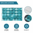 thumbnail image 6 of Green Placemats Set of 4, Modern Geometric Fish Scale Abstract Moroccan Placemats for Dining Table, Place Mats for Kitchen Tabletop, Waterproof Wipeable Dining Table Mats Set, 6 of 9
