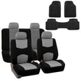 thumbnail image 1 of FH Group Car Seat Covers Full Set Cloth - Universal Fit Automotive Seat Covers, Solid Back Seat Cover, Washable Car Seat Cover for SUV, Sedan and Van with Floor Mat, 1 of 10