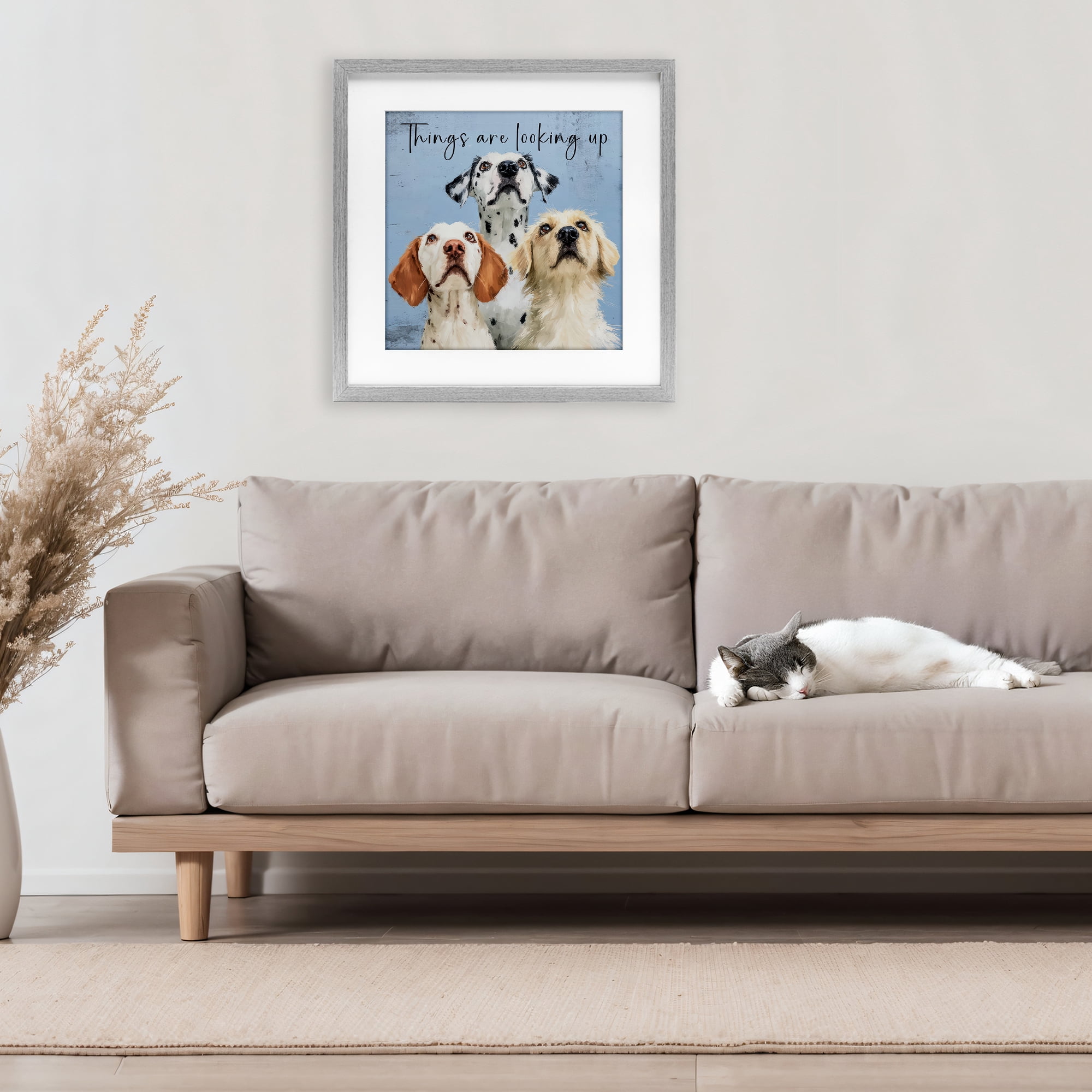 Stupell Industries Things Are Looking Up Gray Framed Print Under Glass, design by Kim Curinga