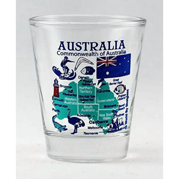 Australia Landmarks and Icons Collage Shot Glass