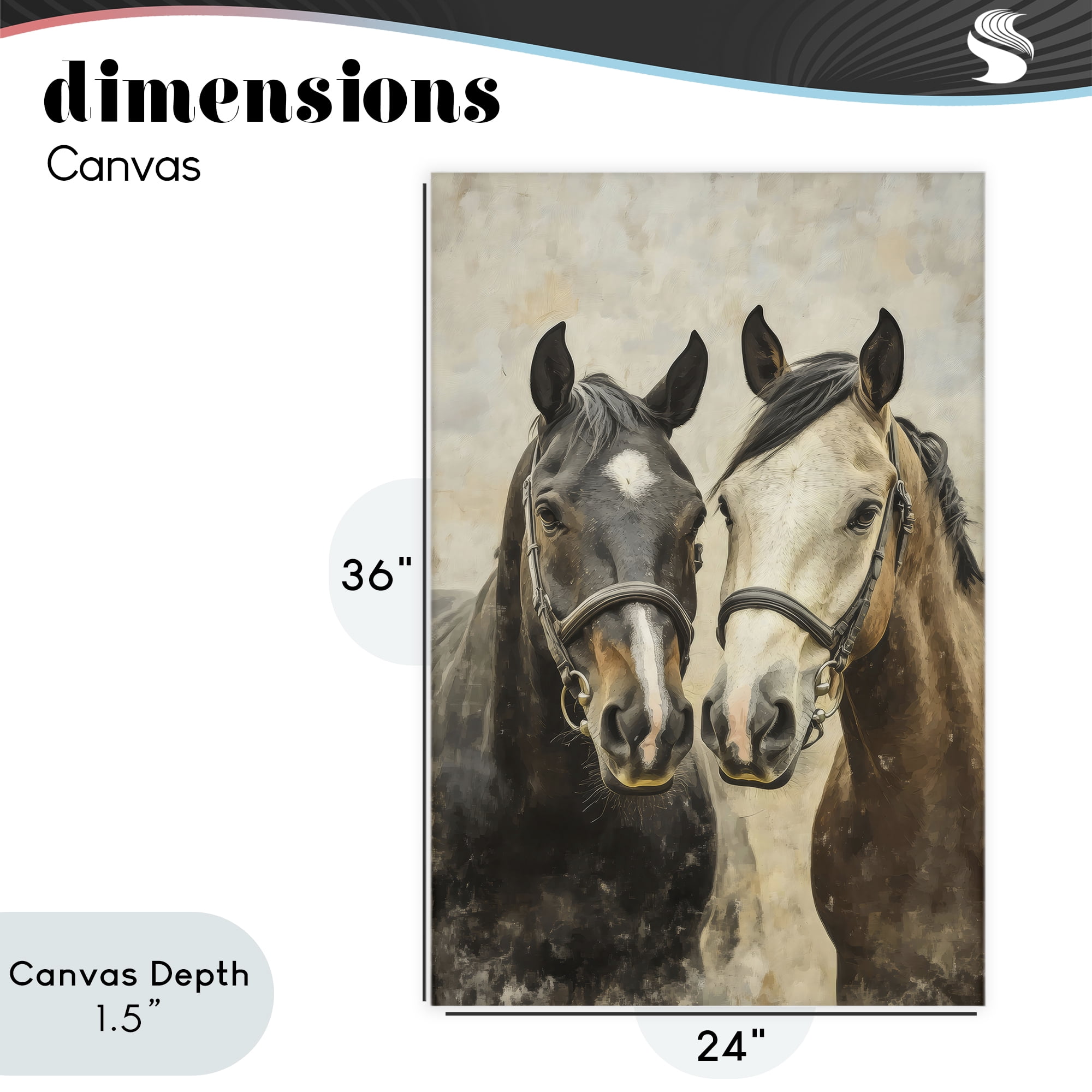 Stupell Industries Pair of Horses in Harmony Canvas Wall Art, design by Creative Studio