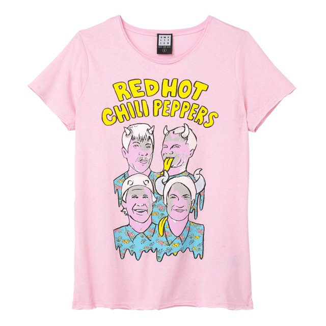 Amplified - Camiseta Red Hot Chilli Peppers Illustrated para Adultos Unisex (Carbón)