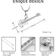 thumbnail image 7 of Guitar Urn Necklace for Ashes for Women Men Stainless Steel Cremation Jewelry Memorial Jewelry for Loved One, 7 of 7