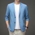 thumbnail image 2 of Chaqueta de traje de verano para hombre, de una sola pieza, elegante, informal, de mediana edad, para jóvenes y jóvenes, ajustada, con protección solar, fina, 2 of 4