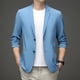 thumbnail image 2 of Chaqueta de traje de verano para hombre, de una sola pieza, elegante, informal, de mediana edad, para jóvenes y jóvenes, ajustada, con protección solar, fina, 2 of 4