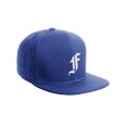 thumbnail image 2 of Daxton Classic Snapback Hat Old English Font Alphabet A to Z Flat Bill Visor Cap, Royal Hat, White F, 2 of 4