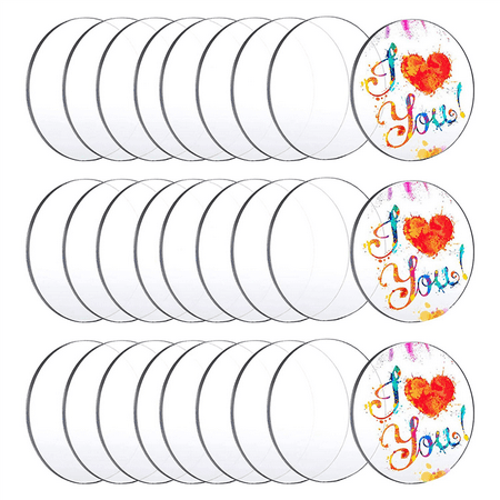 

30 Pcs of 2 Inch Acrylic Round Blanks Acrylic Round Blanks Clear Acrylic Rounds Acrylic Ornaments 0.08 Inch Thick