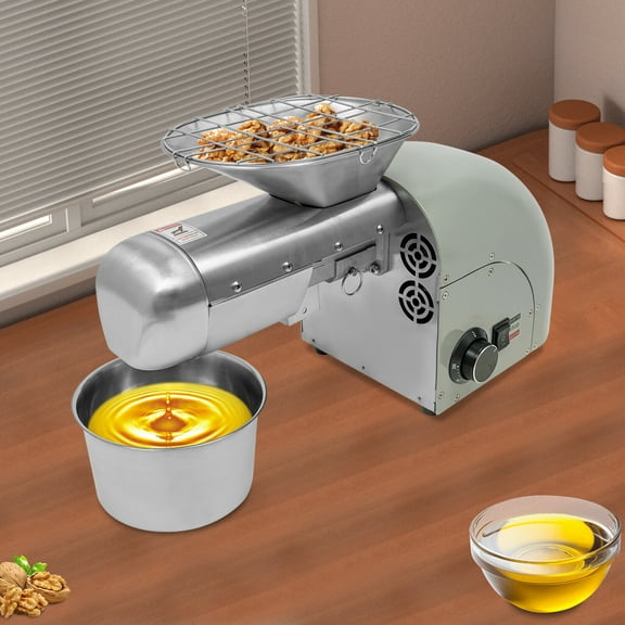 Miumaeov Tabletop Electric Peanut Sesame Oil Extraction Machine Automatic Oil Press 110V 1250W