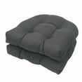 thumbnail image 6 of 2 Pack Waterproof Outdoor Chair Cushions, Thick Tufted U-Shaped Seat Cushions with Adjustable Ties for Garden Chairs, Patio Furniture, 19x19x4 Inches, 6 of 9