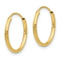 thumbnail image 2 of Real 14kt Yellow Gold Madi K Endless Hoop Earrings; for Adults and Teens; for Women and Men, 2 of 3