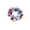 Multicolor-3, variant on American Independence Day Decoration, Star Party Colored Bar Iron Wire Red Blue Pentagram Flower Wall Hanging Ornaments 9In