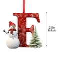 thumbnail image 3 of Cififendec Christmas 26‑Letter Acrylic Hanging Ornaments, Snowman Alphabet Pendant Decor for Xmas Tree Gift Bag Window Holiday Decor, 3 of 6