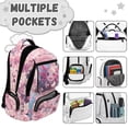 thumbnail image 7 of Pzuqiu Cherry Blossom Axolotl Schoolbag for Girls 17 Inch Lightweight Breathable School Bag for Kids Padded Straps Front Zipper Pocket 10-12 Years Old Primary,Middle High School, 7 of 7