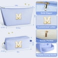 thumbnail image 4 of DAKIMOE Makeup Bag Cosmetic Bags Organizer Personalized Initial Travel Essentials Toiletry Bag for Birthday Christmas Girlfriend Teacher Valentines Day Gifts, 4 of 9