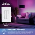 thumbnail image 2 of RunLessWire Click for Philips Hue Self Powered (NO Batteries) & Wireless Smart Dimming Switch Friends of Hue Switch Control for Philips Bulbs & Phone App Works with All Smart Home Hubs - Black, 2 of 8