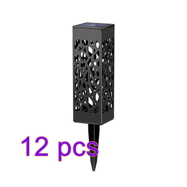 luz solar hueca al aire libre césped luz inalámbrica jardín paisaje iluminación decoración, luz blanca cálida 12pcs Kearding HA005484-02*12