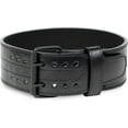 thumbnail image 4 of Gymreapers Weightlifting Belt 6MM Genuine Leather - Double Prong Power Belt Heavy Duty 4-Inch Wide - Strong, Stabilizing Back Support for Deadlifts, Squats Powerlifting (Black, Large), 4 of 5