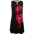 thumbnail image 2 of Seyurigaoka Summer Plus Size Dresses for Women Casual Sleeveless Boho T-shirt Floral Printed Hollow out A-Line Beach Dress, 2 of 3