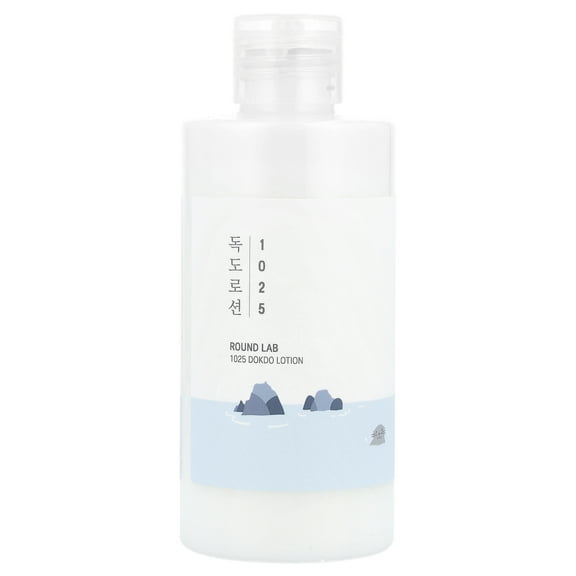 ROUND LAB 1025 Dokdo Lotion | Lock in moisture, Triple Hyaluronic Acid, Emulsion, Long lasting hydration, Calming Lotion for sensitive skin (6.76fl.oz)