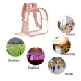 thumbnail image 3 of Transparent Backpack, Clear Student School Bag, Waterproof Pvc Storage, for Outdoor Events, Concerts, and Travel, Pink Color, by FAJHHA, 3 of 5