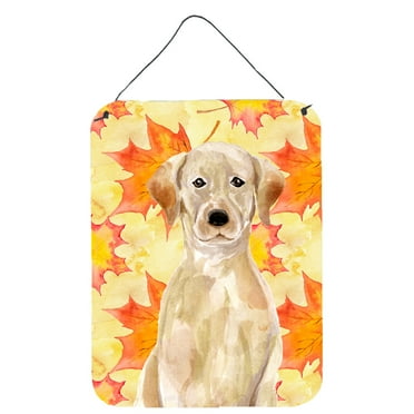 Yellow Labrador Fall Wall or Door Hanging Prints