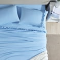 thumbnail image 2 of Swift Home Home Essential Luxurious Silky Ruffle Hem Microfiber Bedding Sheet Set Blue Bell Queen, 2 of 5