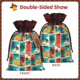 thumbnail image 2 of Rocae Colorful Hawaii Palms Print Christmas Drawstring Linen Gift Bag with Drawstrings Treat Bag Goody Present Bags for Christmas Party Favor, 2 of 8