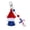 A, variant on USA Patriotic Tassel Keychain - Red White Blue Mini Cross/Heart Charm Set, Compact Size, Tassel Design for Bag Decor, 4th of July Gift & Daily Accessory