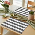 thumbnail image 3 of Classical Stripe Placemats Set of 4 Dark Grey Place Mats Table Mats Kitchen Dining Home Outdoor Party Table Decoration, 3 of 9