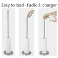 thumbnail image 2 of Toilet Paper Holder Stand, Standing Bathroom Toilet Roll Holder with Storage, Silver Finish, 2 of 2