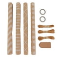 thumbnail image 1 of Papel de regalo Kraft, juego de papel de regalo, rollos de papel de regalo multiusos con etiquetas, rollos de papel de regalo de apariencia llamativa, 1 of 8