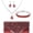 Red, variant on Champagne Gold Glitter Formal Clutch Bag, Matching Teardrop Crystal Necklace Earrings Bracelet Jewelry Set for Wedding Banquet