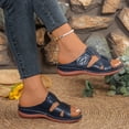 thumbnail image 2 of Jsaierl Women's Orthopedic Open Toe Slide Sandals, Adjustable Strap Flat Sandals with Arch Support, Comfortable Non-Slip Casual Summer Shoes for Outdoor Walking & Daily Wear, 2 of 6