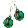 thumbnail image 2 of Womens Green Christmas Ornament Dangling Earrings Costume Accessory, 2 of 2
