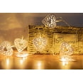 thumbnail image 4 of Geometric Metal Fairy String Lights, 3M 20LED Heart, Indoor & Outdoor, Warm White LED, Battery Operated, 4 of 8