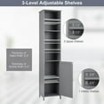 thumbnail image 4 of Safeplus 72" Tall Bathroom Storage Cabinet Free Standing Tower Organizer with Adjustable Shelves & Door, 4 of 16