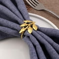 thumbnail image 3 of 12PCS Gold Napkin Rings, Metal Leaf Napkin Ring Holders for Cloth Napkins, Fall Napkin Ring Buckles Bulk for Wedding Receptions, Christmas Thanksgiving Holiday Party Dinner Table Settings, 3 of 8