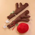 thumbnail image 4 of Car Antlers con nariz, divertido kit de decoración navideña para vehículos (marrón), 4 of 7