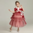 thumbnail image 3 of Dresses for Teen Girls Girls Princess Dress Girls' Pleated Dress Off Shoulder Cake Style Evening Gown For For Parties And Celebrations, 3 of 6