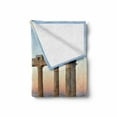 thumbnail image 2 of Architecture Soft Flannel Fleece Throw Blanket, Culture Photo of Historic Greek Ruins and Stones Next to Calm Sea, Cozy Plush for Indoor and Outdoor Use, 60" x 80", Multicolor, by Ambesonne, 2 of 6