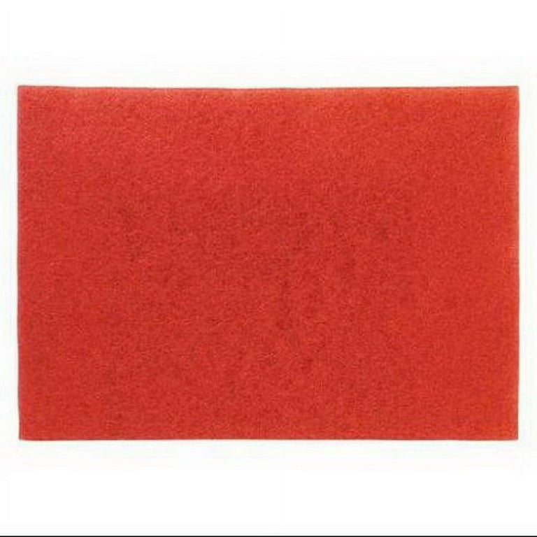 Buffing Floor Pads, 20 x 14, Red, 10/Carton Buffing Floor Pads, 20 x 14, Red, 10/Carton