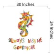 thumbnail image 4 of Always Kiss Me Goodnight Vinyl Wall Decal Sticker- Colorful Seahorse Sticker for Kids- Vinyl Sticker Decoration for Home, Nursery, Classroom or Playroom-Size : 30" x 24", 4 of 4