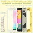 thumbnail image 4 of Dteck Samsung Galaxy Tab A 8.0 2019 Case with Built-in Screen Protector, Hybrid Rugged Full Body Shockproof Case 360 Degree Rotating Stand Cover +Adjustable Hand Strap/Shoulder Strap,Yellow, 4 of 7