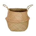 thumbnail image 2 of RjnShan Woven Seagrass Belly Basket for Storage Plant Pot Picnic and Grocery Basket, Woven Storage Basket, Decorative Basket With Handle, 2 of 12